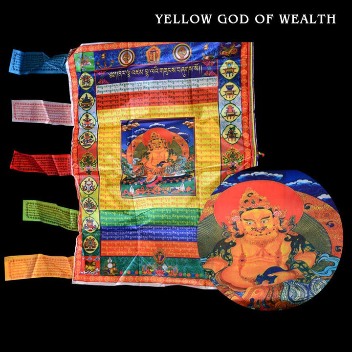 Buddha Stones, tibetische bunte Windpferd-Schutz-Gebetsfahnen-Dekoration für den Außenbereich