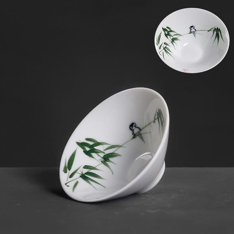 Buddha Stones Vintage Pflaume Orchidee Bambus Chrysantheme Lotus Koi Fisch Keramik Teetasse Kung Fu Teetassen