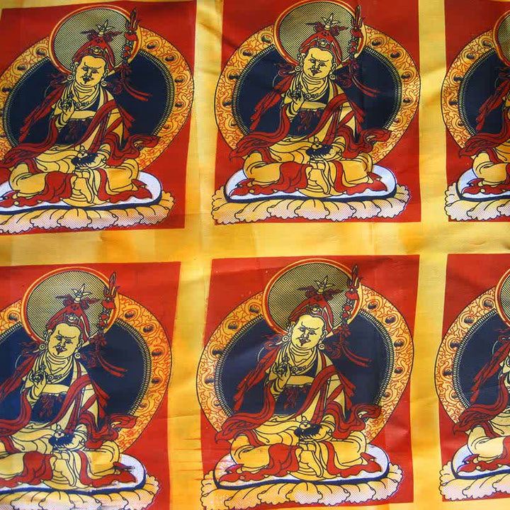 Tibetische Shakyamuni Bodhisattva Weiß Tara Guru Rinpoche Windpferd verheißungsvolle Gebetsfahne