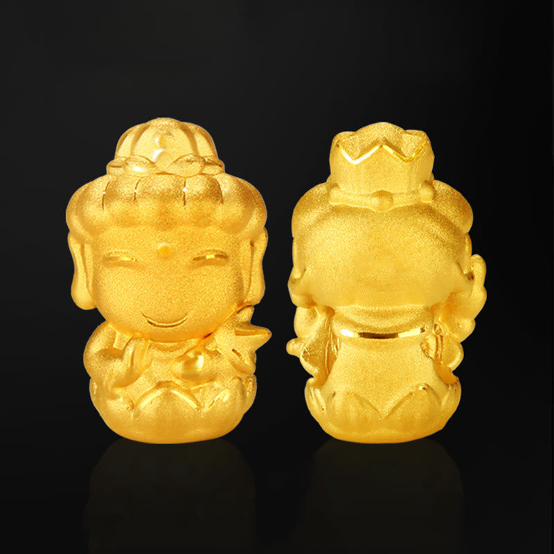 Buddha Stones 999 Gold Chinesisches Sternzeichen Natal Buddha Schutz Handgefertigtes rotes Seilarmband