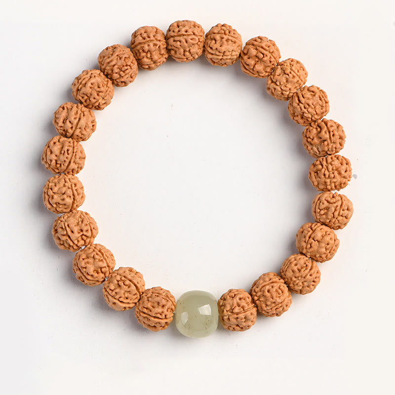 Armband mit Buddha Stonesn, Tibet, Rudraksha, Bodhi, Samen, Reichtum, Glücksverheißung