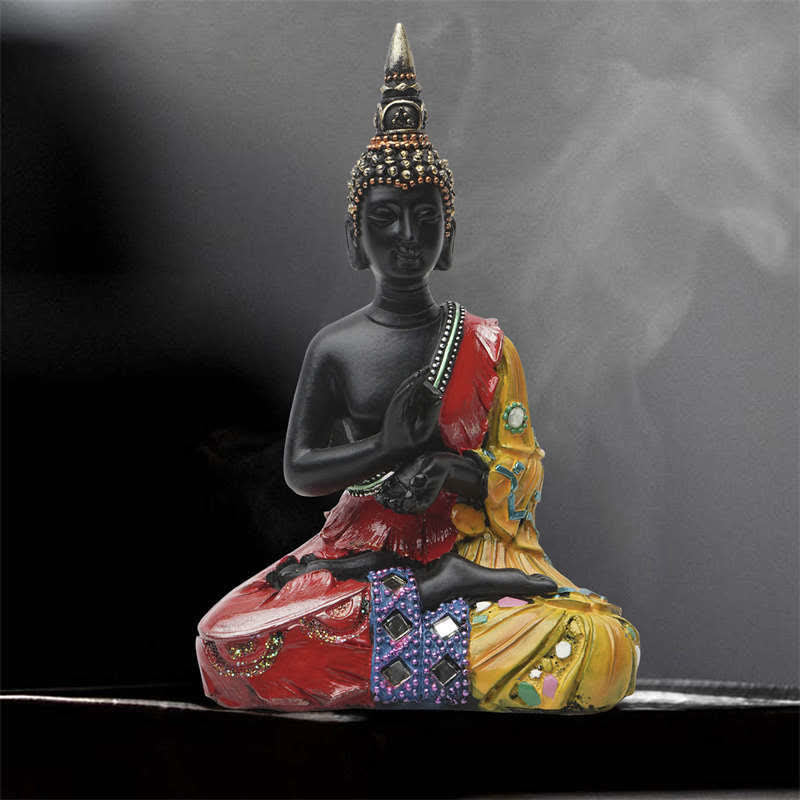 Thailändische Buddha-Serenity-Statue aus Kunstharz