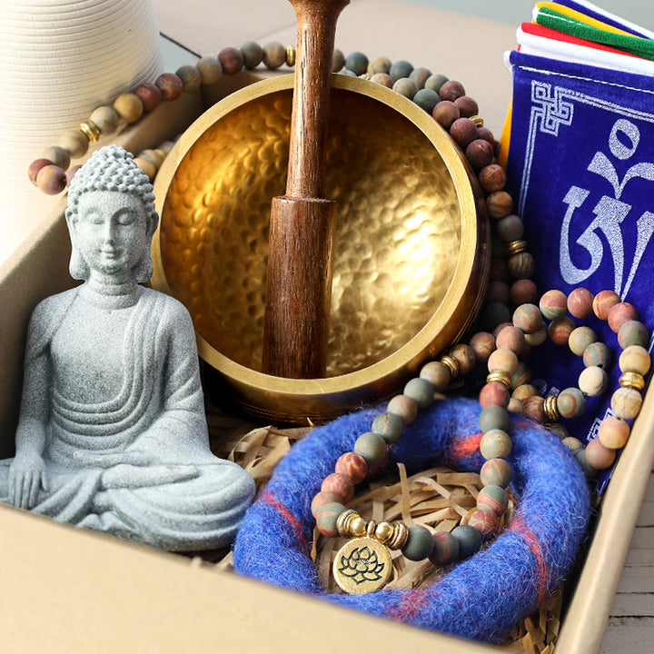 Buddha-Stein, tibetische Meditation, Heilung, Geschenkpaket