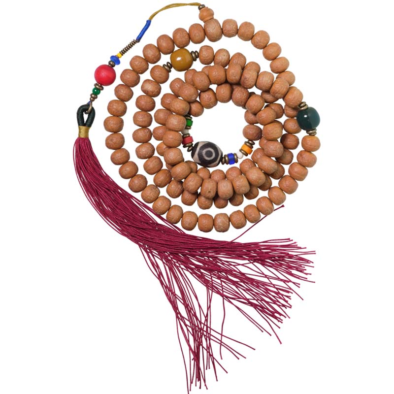 108 Mala Perlen Bodhi Seed Dzi Bead Peace Quastenarmband