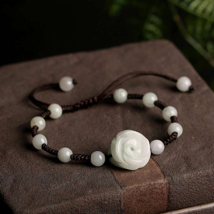 Buddha Stones Natürliches Jade PiXiu Glücksarmband