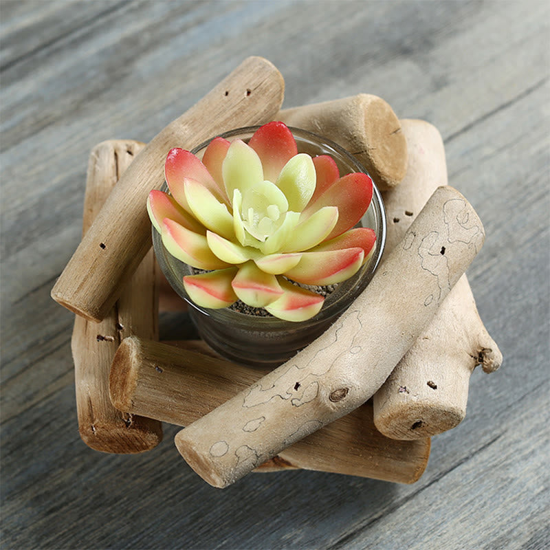 Buddha Stones Holz Kerzenständer Home Kerzenhalter Dekoration