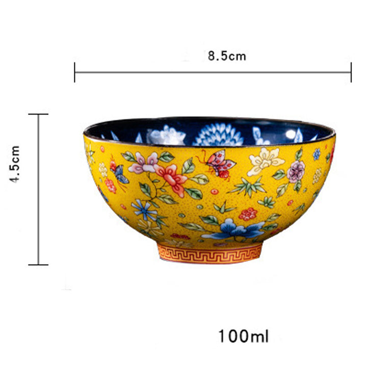 Buddha Stones Koi Fisch Chrysantheme Pfingstrose Blume Schmetterling Keramik Teetasse Kung Fu Teetasse Schüssel 100 ml