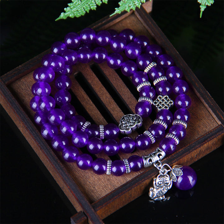 Buddha Stones Das Amethyst Pixiu Reichtumsarmband