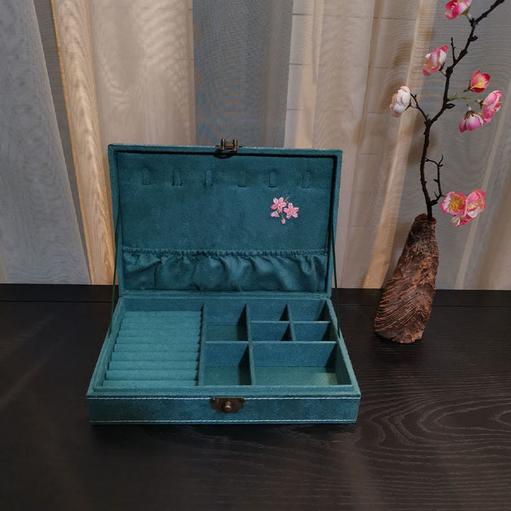 Buddha Stones, Blumen, Libelle, Schmuckkästchen, Organizer, einlagige Schmuck-Aufbewahrungsbox, Flanell-Box