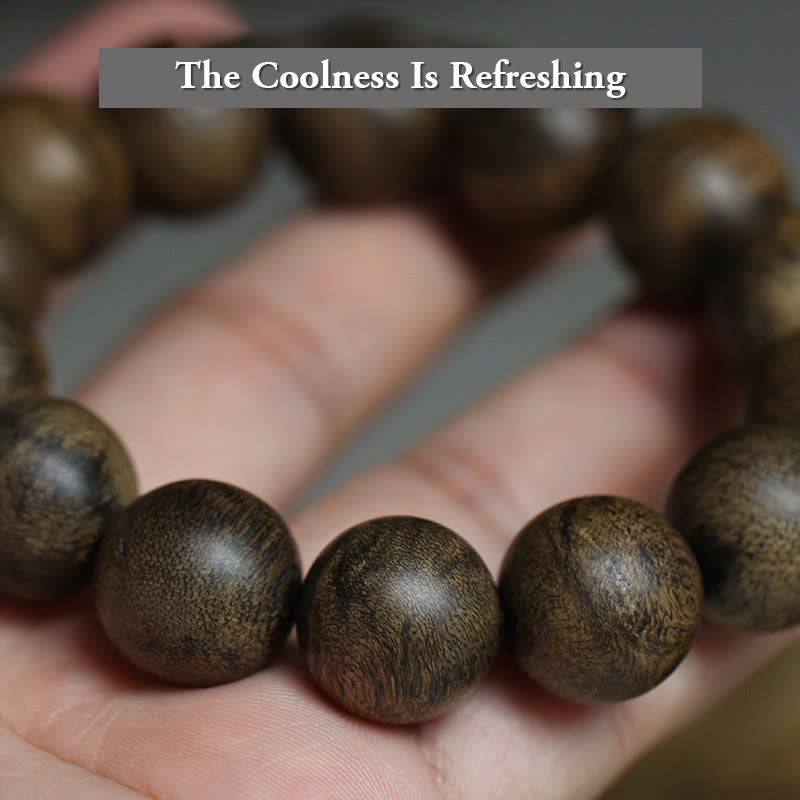 Buddha Stones Nine Points Sinking Water Vietnam Hoi An Agarwood Peace Strength Armband