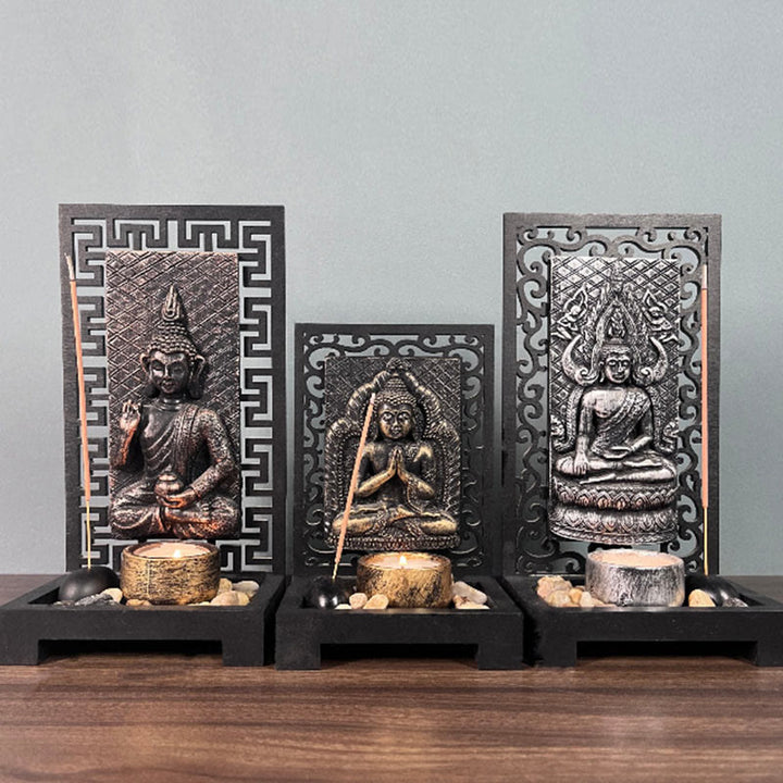 Buddha Stones Buddha Compassion Serenity Home Resin Gebet Altar Dekoration