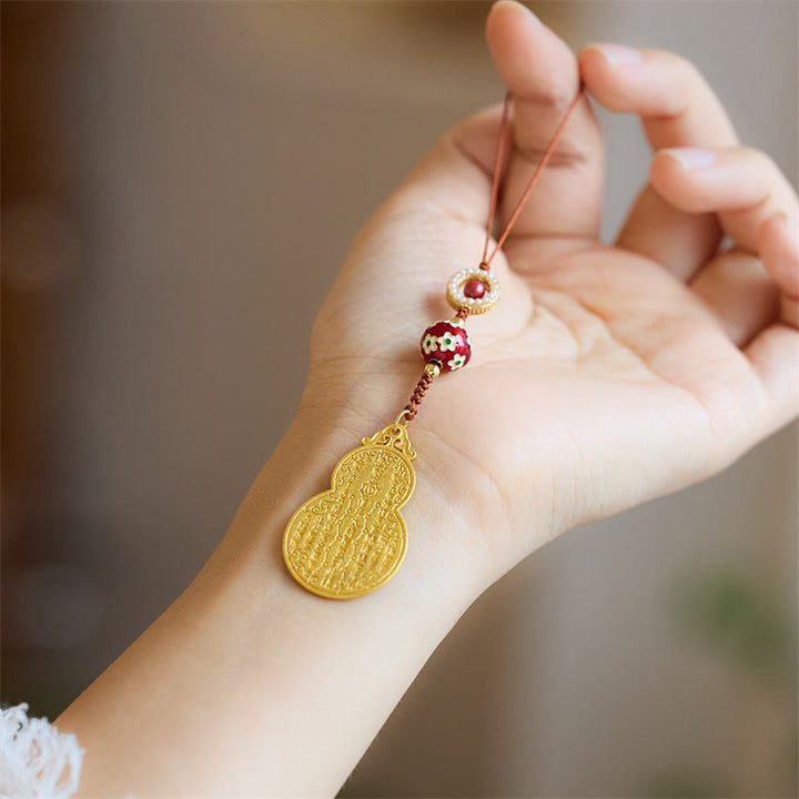 Buddha Stones Wu Lou Kürbis Fu Charakter Tai Sui Amulett Glück Telefon hängende Dekoration Schlüsselanhänger