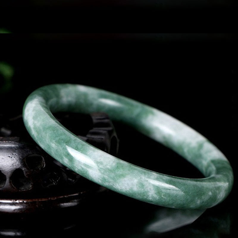 Armreif mit Buddha Stonesn, natürlichem Jade, Glück, Fülle