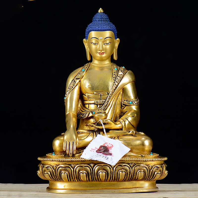 Buddha Shakyamuni Mitgefühl Kupfer Statue Dekoration