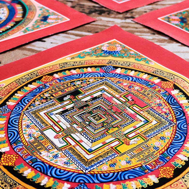 Tibetische handgefertigte Thangka-Mandala-Malerei, Blindbox, zufälliges Farbmuster