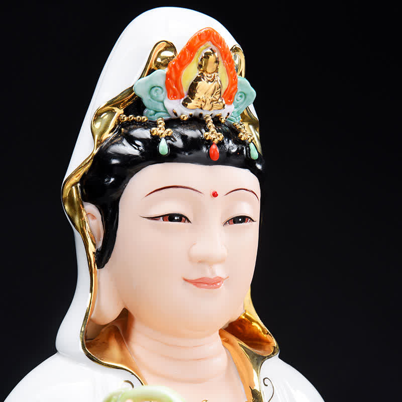 Chenrezig Bodhisattva Avalokitesvara Success Keramikstatue Heimdekoration