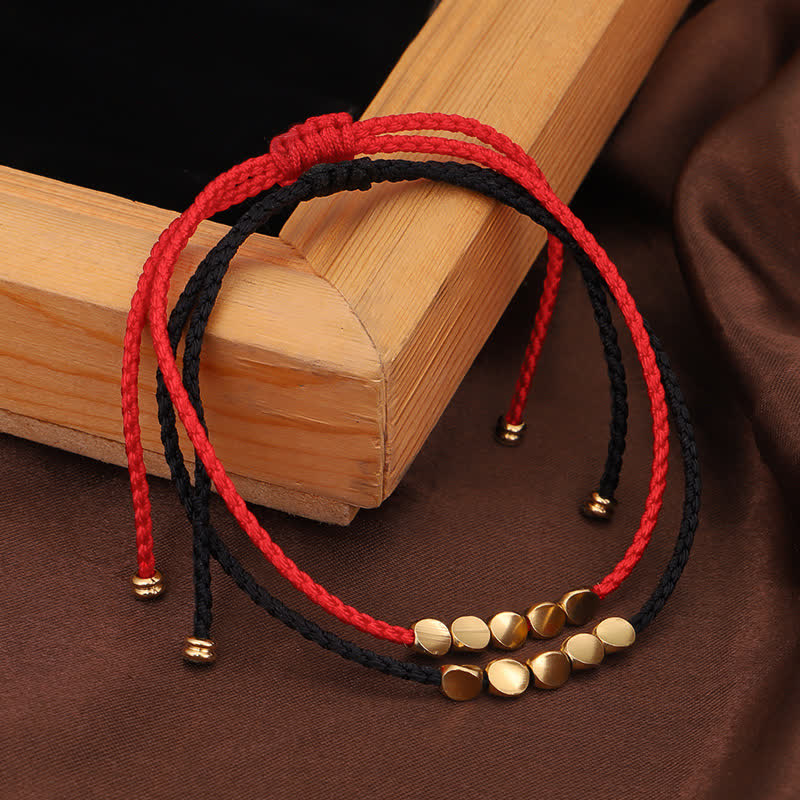 Buddha Stones FengShui Lucky Red String Armband