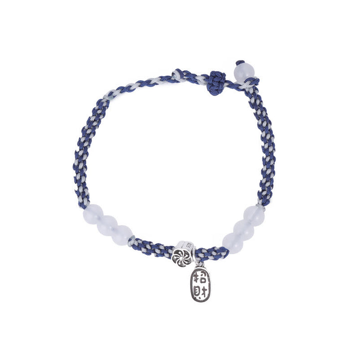 Handgefertigtes Glücksseil-Armband mit Buddha Stonesn