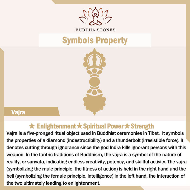 Buddha Stones, Nepal, handgefertigt, fünf Stränge, Vajra-Dorje-Dekoration, spirituelle Kraft