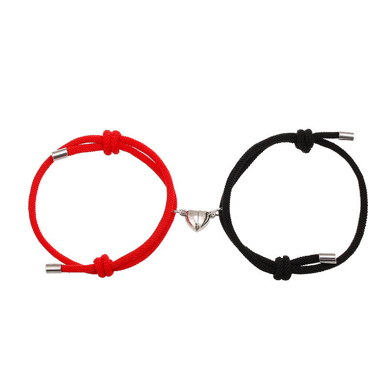 2-teiliges Liebes-Magnetpaar-String-Stärke-Armband