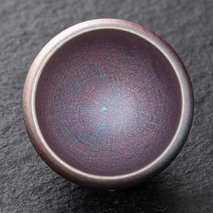 Buddha Stones Vintage Lila Regenbogen Chinesischer Jianzhan Ofenwechsel Porzellan Teetasse Kung Fu Teetasse