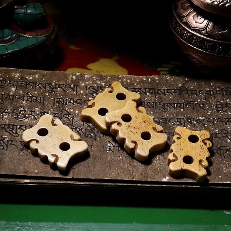 Buddha Stones Tibetisches Yak-Knochen-Dzi-Perlen-Armband, Türkis, hält böse Geister fern