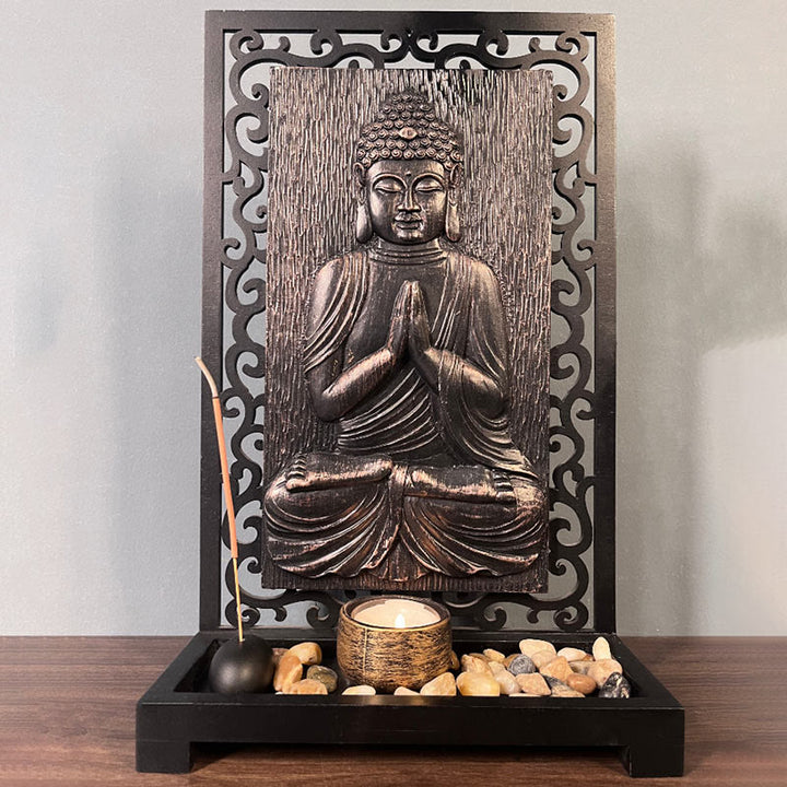 Buddha Stones Buddha Compassion Serenity Home Resin Gebet Altar Dekoration