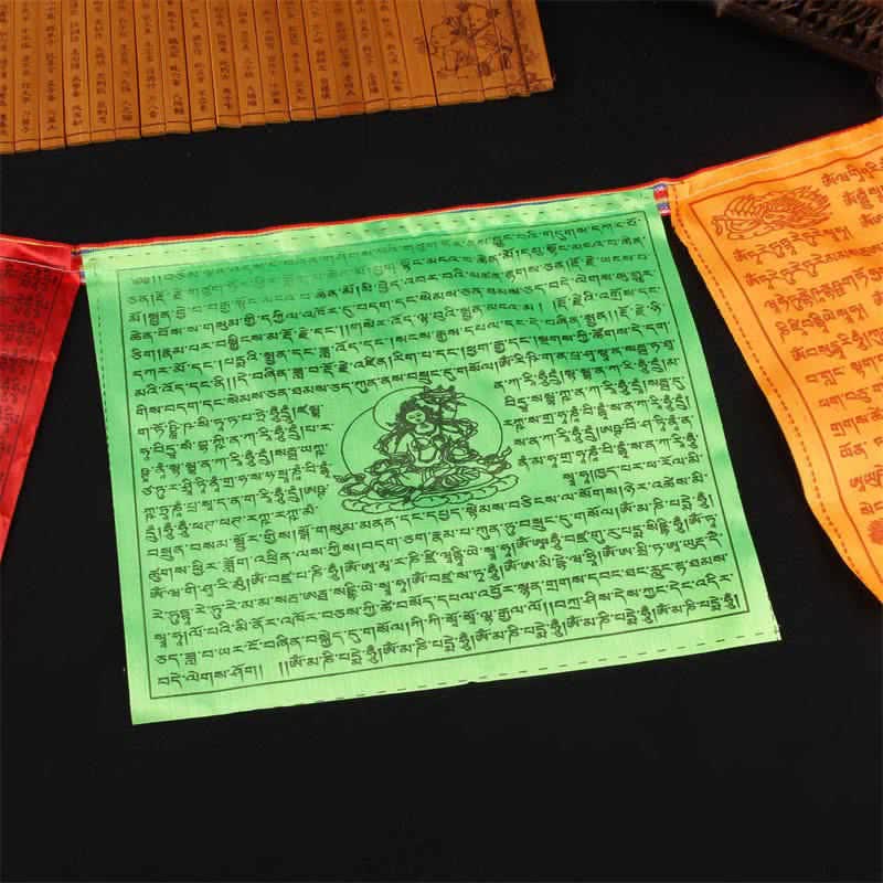 Tibetische 5-Farben-Windhorse-Gebetsfahne für den Außenbereich