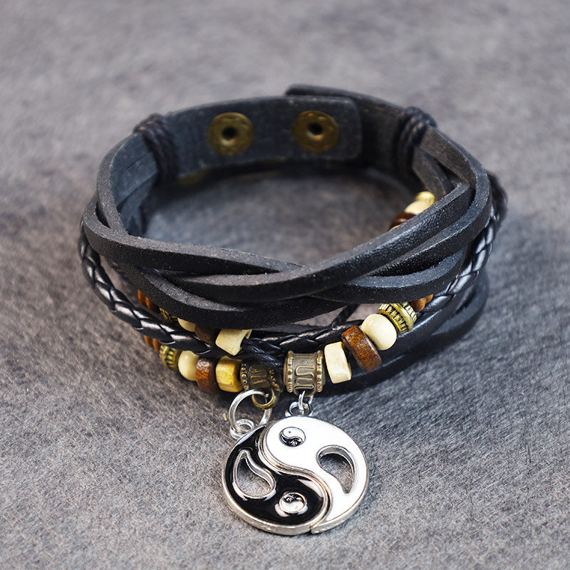 Paar-Balance-Armband mit Yin-Yang-Anhänger