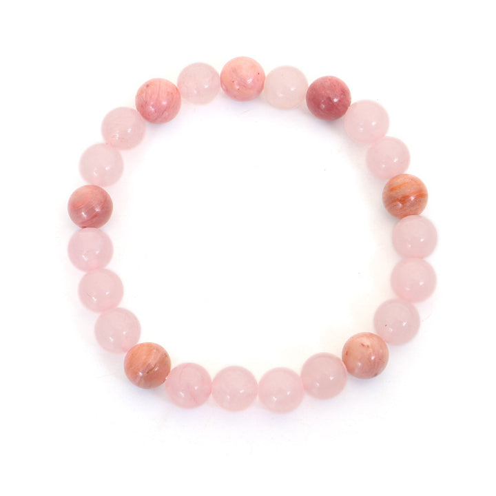 108 Mala-Perlen, rosa Kristall-Liebesquasten-Armband