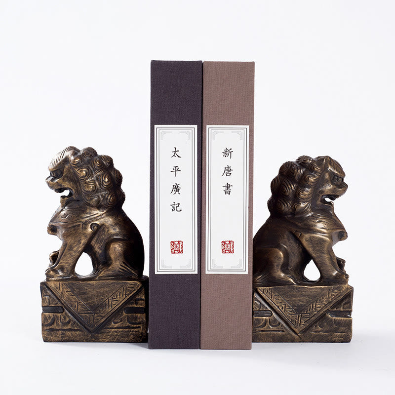 2 Stück Löwen-Statue, Mut, Stärke, Kunstharz, Heim- und Bürodekoration