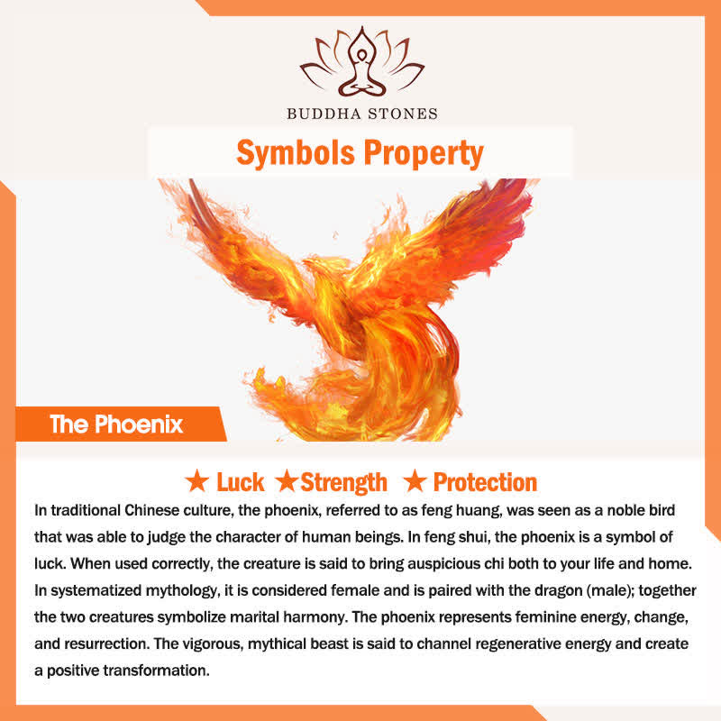 Buddha Stones Phoenix Lotus Flower Glück Schutz Halskette Anhänger