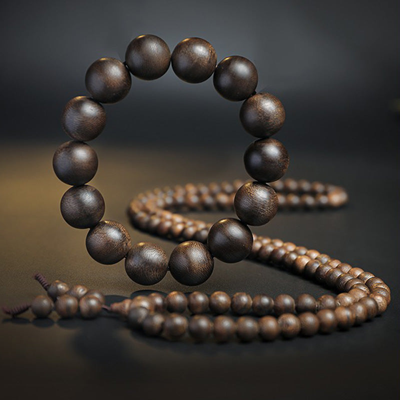 Buddha Stones 108 Mala Perlen Adlerholz Frieden Stärke Ruhe Armband