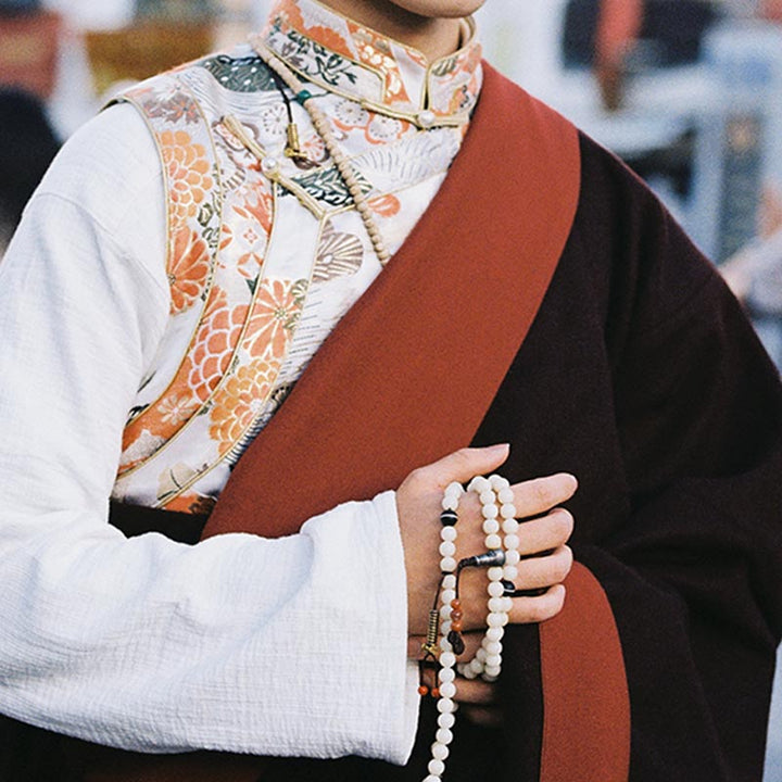 Buddha Stones, tibetische Weste, Kleidung, Lhasa, verbesserte chinesische Mandarin-Weste, Herrenbekleidung