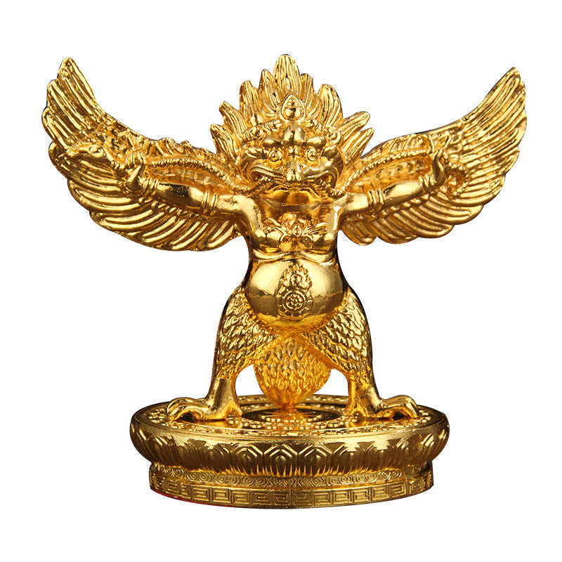 Tibetische goldene Garuda-Vogellegierung, Schutz-Heimdekoration