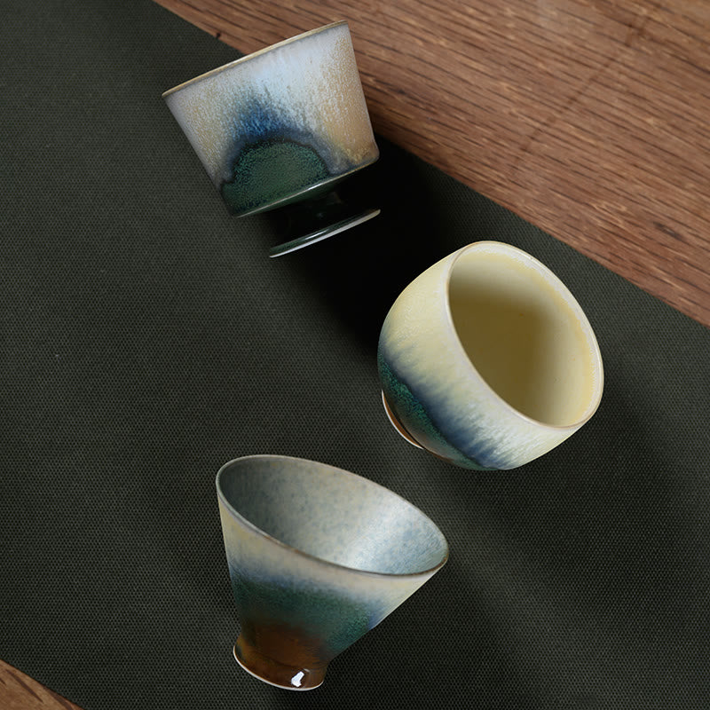 Buddha Stones Vintage Ofen Transmutation Kiln Porzellan Teetasse Kung Fu Teetasse