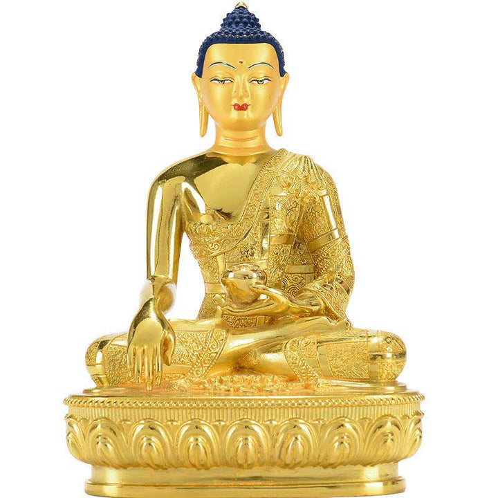 Buddha Shakyamuni Figur Erleuchtung Kupferstatue Heimdekoration