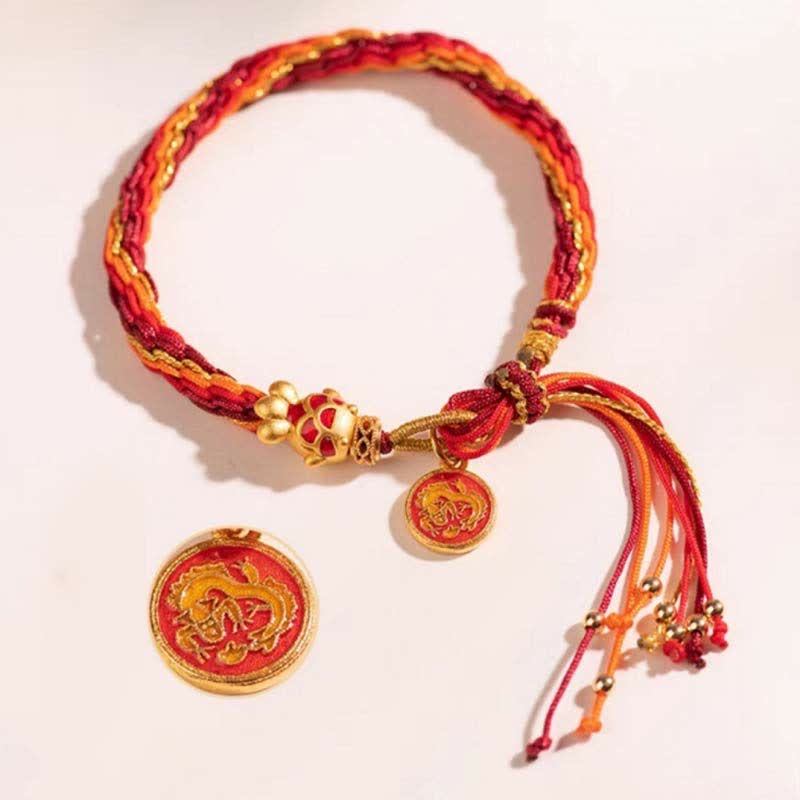Buddha Stones, chinesisches Sternzeichen, handgefertigt, Koi-Fisch, Schnurschutz, Reinkarnationsknoten, geflochtenes Armband
