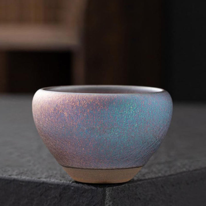 Buddha Stones Vintage Lila Regenbogen Chinesischer Jianzhan Ofenwechsel Porzellan Teetasse Kung Fu Teetasse