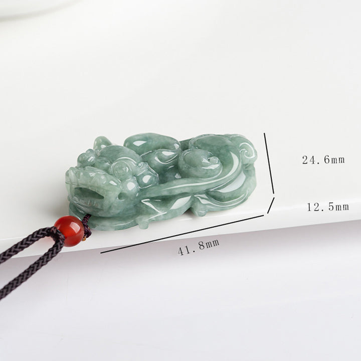 Buddha Stones Jade PiXiu Reichtum Glück String Halskette Anhänger