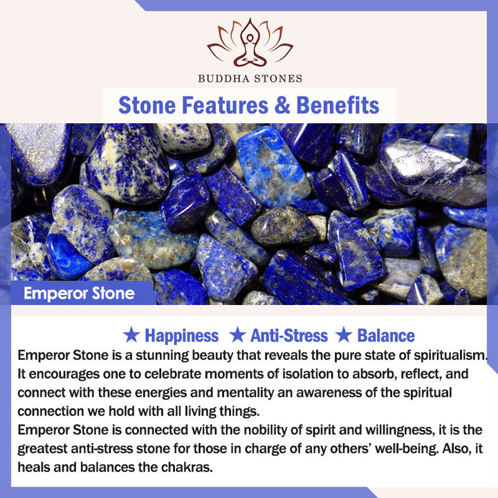 Buddha Stones 2PCS Heilkristall-Kaiserstein-Tigerauge-Perlenarmband
