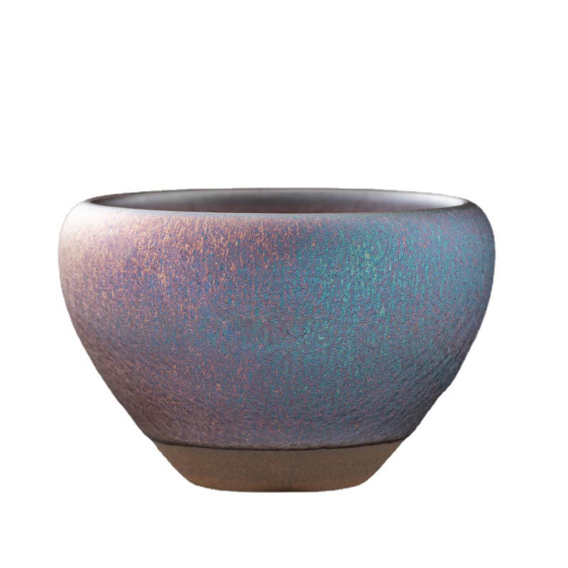 Buddha Stones Vintage Lila Regenbogen Chinesischer Jianzhan Ofenwechsel Porzellan Teetasse Kung Fu Teetasse