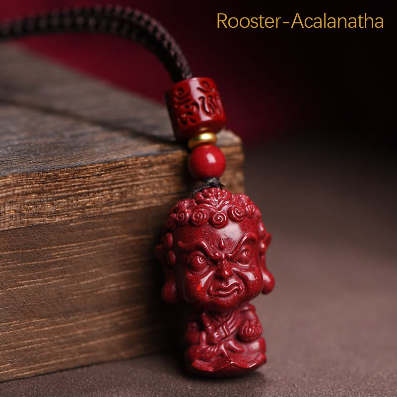 Buddha Stones, chinesisches Sternzeichen, Natal-Buddha, natürliches Zinnober-Amulett, halten böse Geister fern. Halsketten-Anhänger