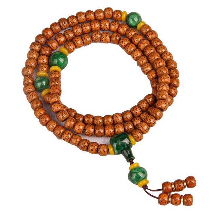 Buddha Stones 108 Perlen Mala Bodhi Seed Jade Harmony Armband