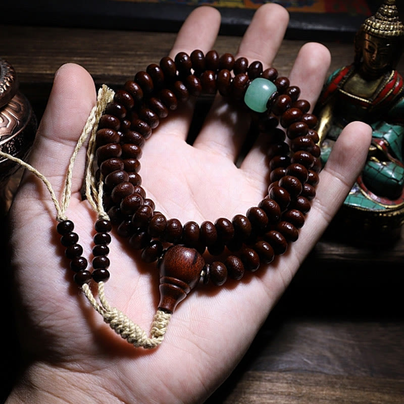 Buddha Stones Natural Tibet 108 Mala Perlen Lila Bodhi Samen Dreiäugige Dzi Perle Kupfer Dorje Harmonie Armband