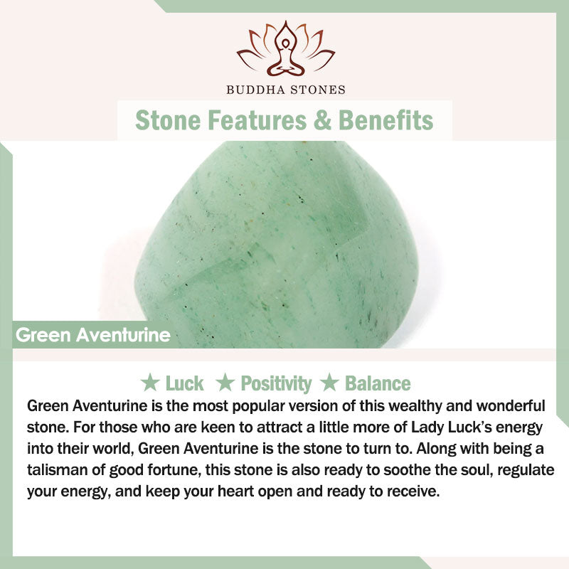Buddha Stones Grünes Aventurin-Granat-Perlen-Blütenblatt-Glücksarmband