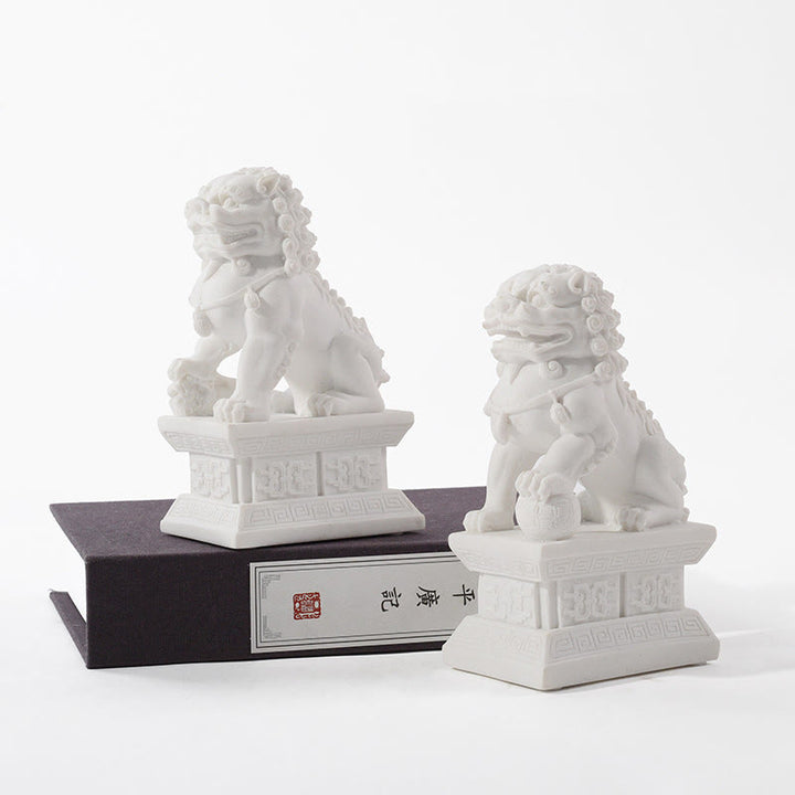 2 Stück Löwen-Statue, Mut, Stärke, Kunstharz, Heim- und Bürodekoration