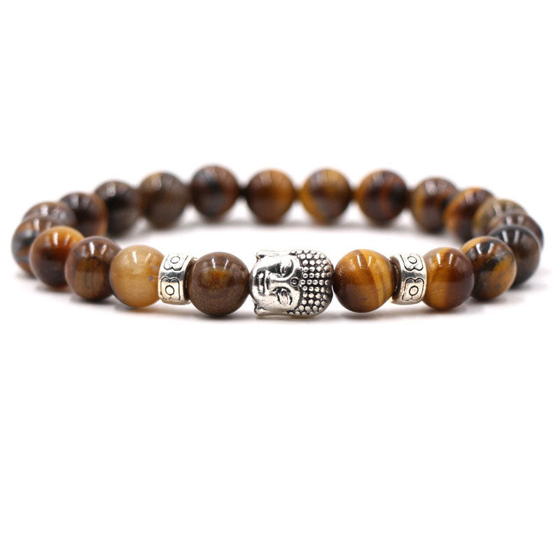 Buddha Stones Lila Achat Schutzarmband