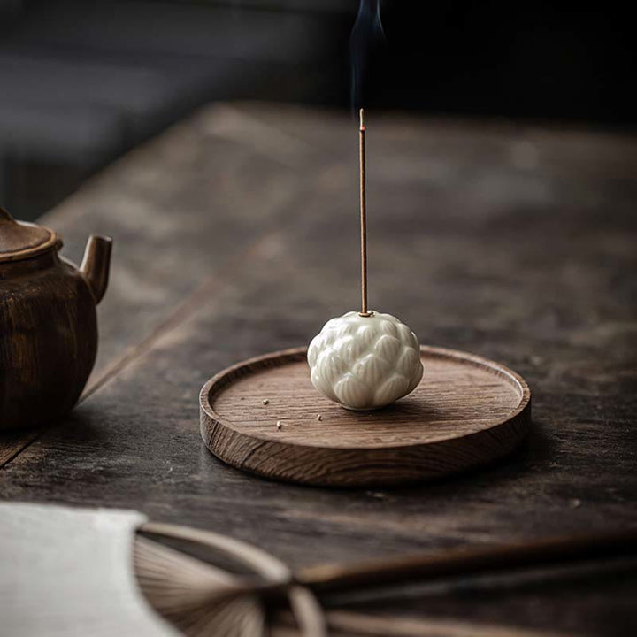 Buddha Stones, Mini-Lotusblume, Meditation, Keramikstab, kleines Räuchergefäß, Dekoration