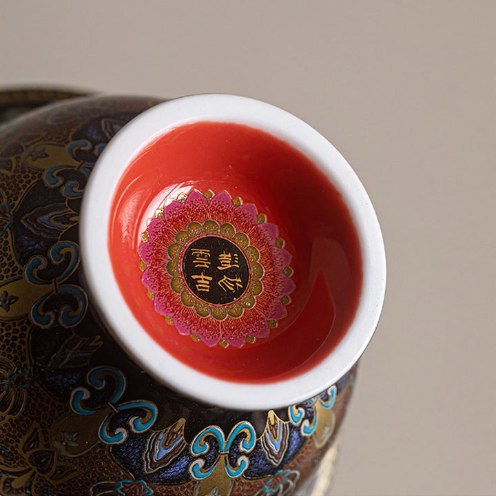 Buddha Stones Dunhuang Farbmuster Gaiwan Teetasse Kung Fu Teetasse mit Deckel